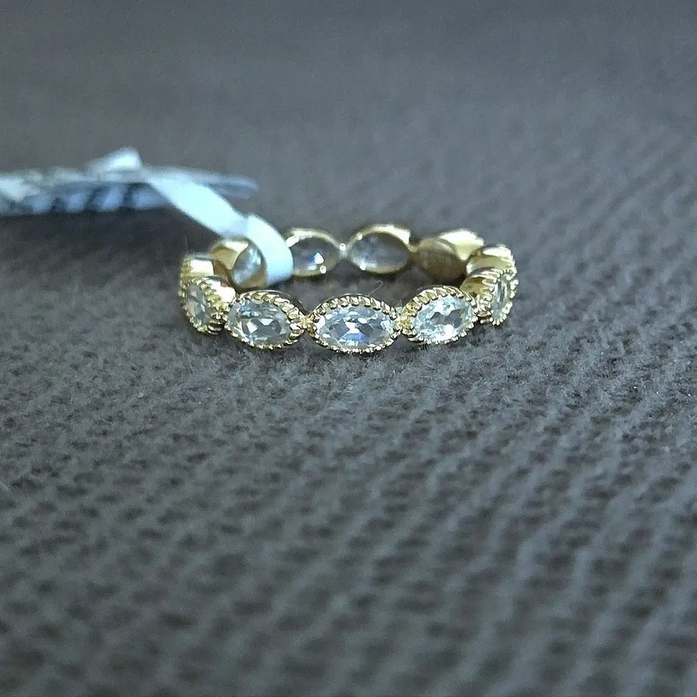Shaanti Multi Ellipse White Topaz Ring💍 - NWT